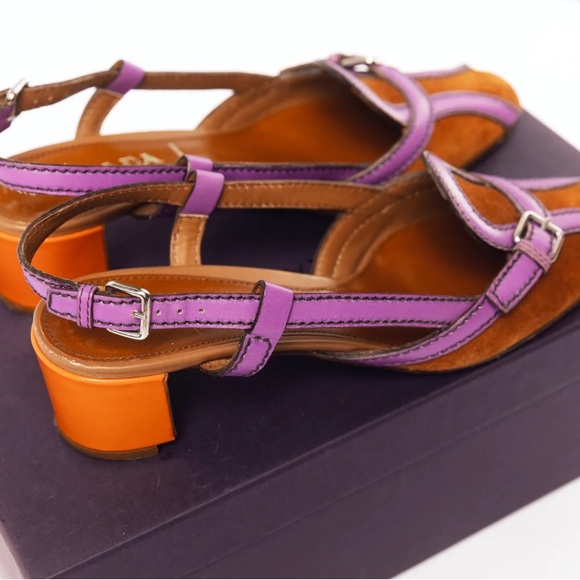 Prada 2005 spring suede sling back heels - Picture 3 of 6